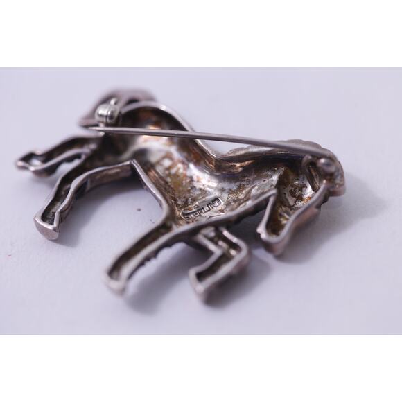 Sterling, Judith Jack, Zebra, Brooch, Silver Black, Pin  display picture 3